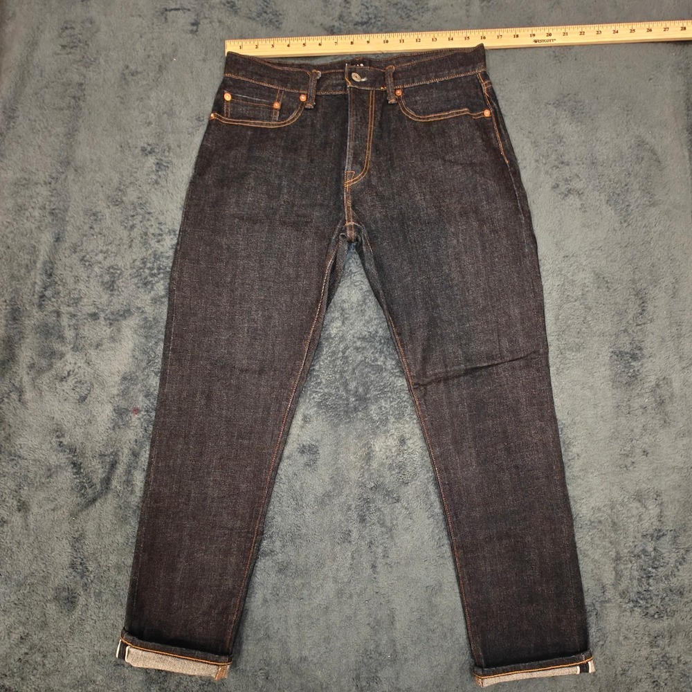 Gap Athletic Fit Selvedge Jeans Mens 31x30 Indigo Blue Raw Denim Pants